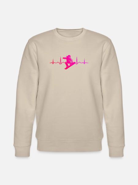 Klare Snowboard Botschaft - Stanley/Stella Unisex Bio-Sweatshirt CHANGER - Beige