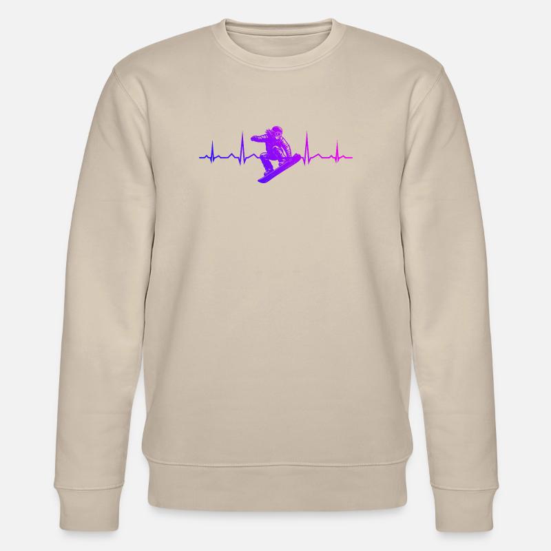 Snowboard Vibes für Snowboard - Stanley/Stella Unisex Bio-Sweatshirt CHANGER  - Beige