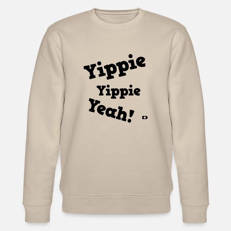 A-002 Yippie Yippie Yeah - Stanley/Stella Unisex Bio-Sweatshirt CHANGER  - Beige