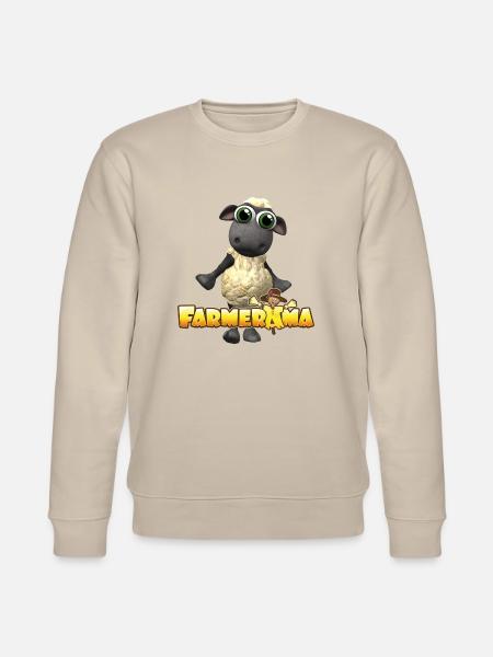 Farmerama Logo mit Schaf - Stanley/Stella Unisex Bio-Sweatshirt CHANGER - Beige
