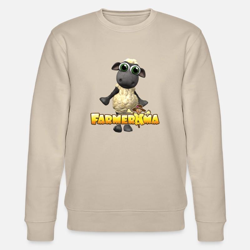 Farmerama Logo mit Schaf - Stanley/Stella Unisex Bio-Sweatshirt CHANGER  - Beige