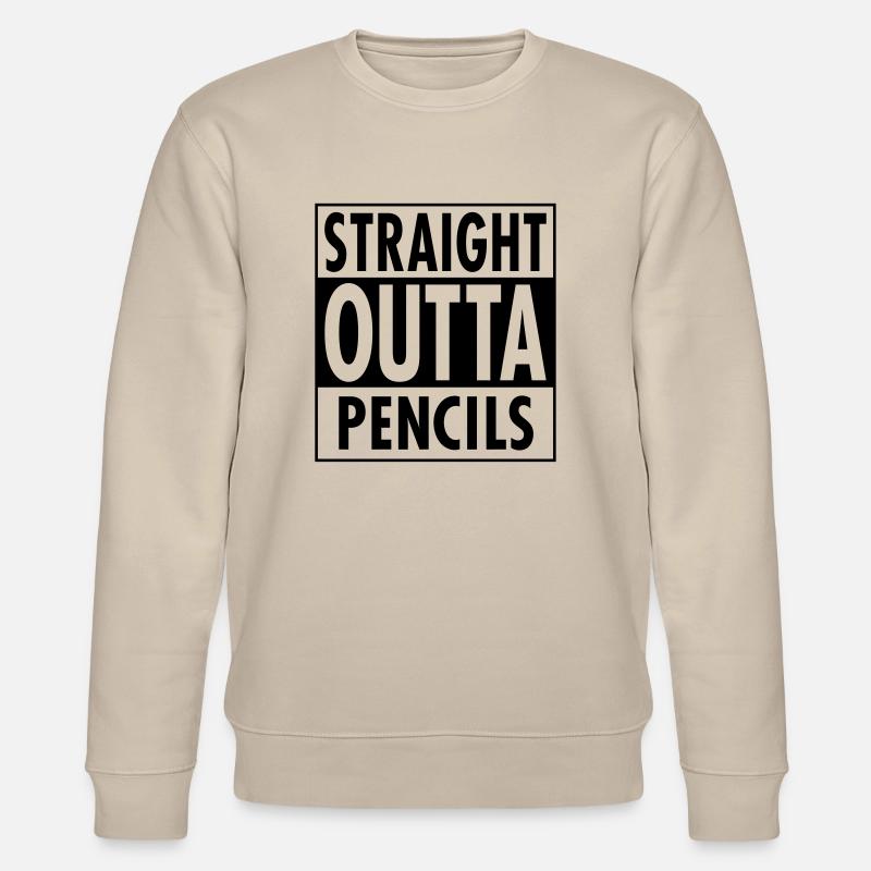 Straight Outta Pencils - Stanley/Stella Unisex Bio-Sweatshirt CHANGER - Beige