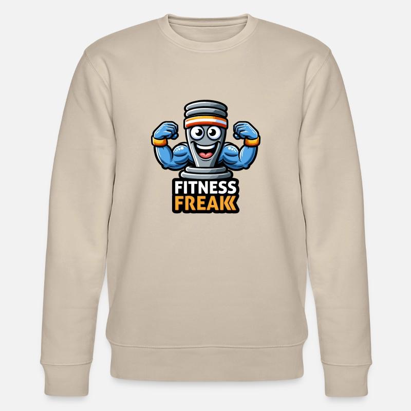 Fitness-Protein-Shake - Stanley/Stella Unisex Bio-Sweatshirt CHANGER  - Beige