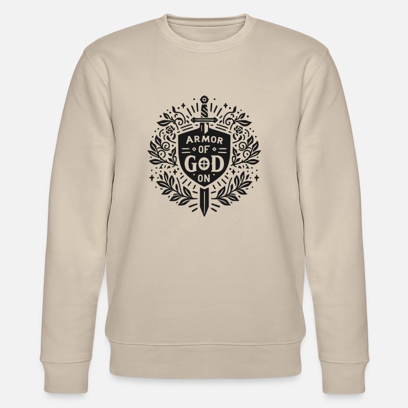 Rüstung Gottes auf - Stanley/Stella Unisex Bio-Sweatshirt CHANGER  - Beige