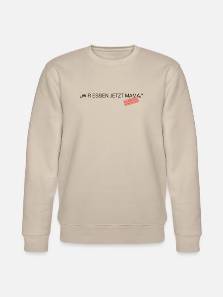 Satzzeichen Retten Leben Spruch - Stanley/Stella Unisex Bio-Sweatshirt CHANGER - Beige