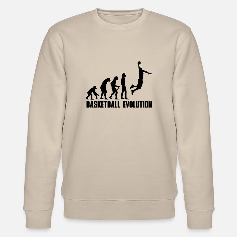 Basketball Evolution Dunk - Stanley/Stella Unisex Bio-Sweatshirt CHANGER  - Beige