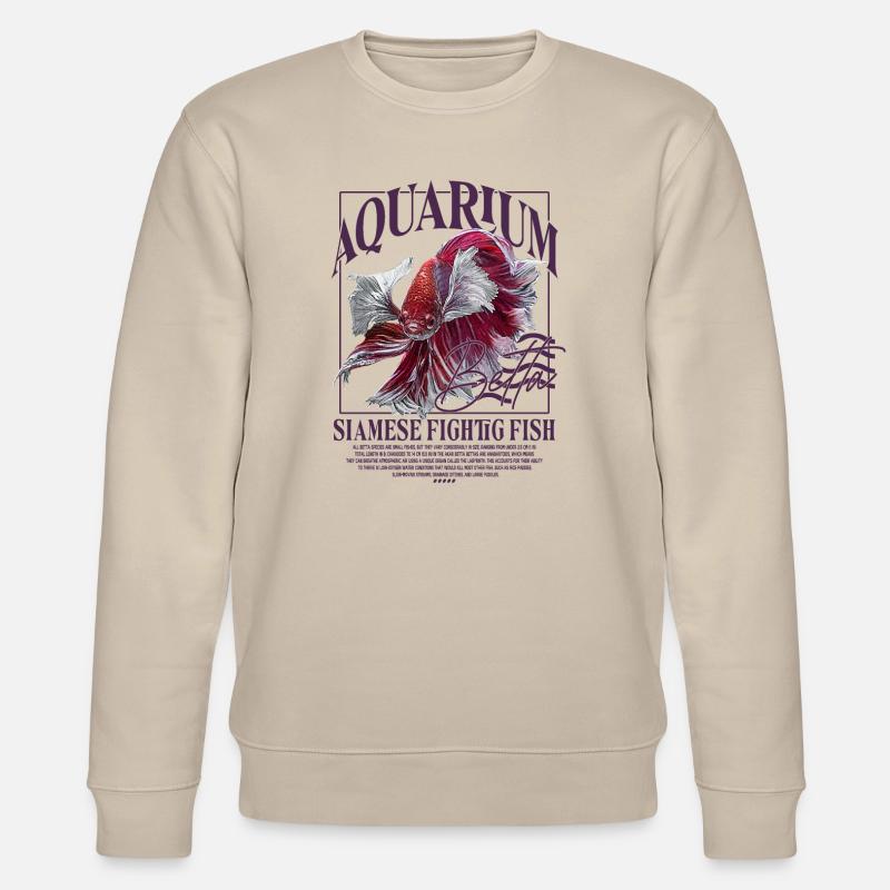 Betta Betta Fighting Fish - Stanley/Stella CHANGER Unisex Organic Sweatshirt - beige