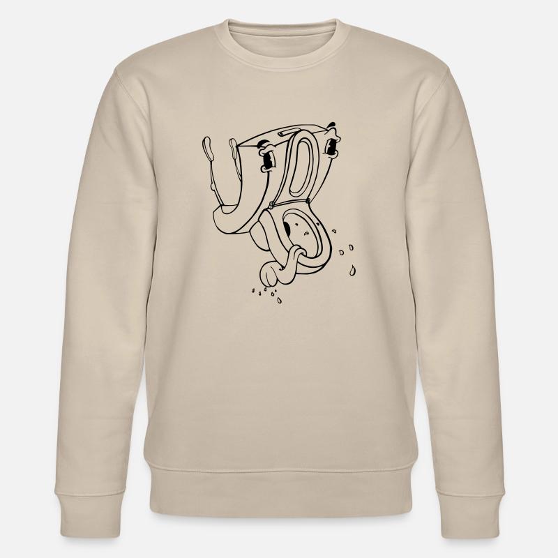 Crazy Toilet - Stanley/Stella Unisex Bio-Sweatshirt CHANGER  - Beige