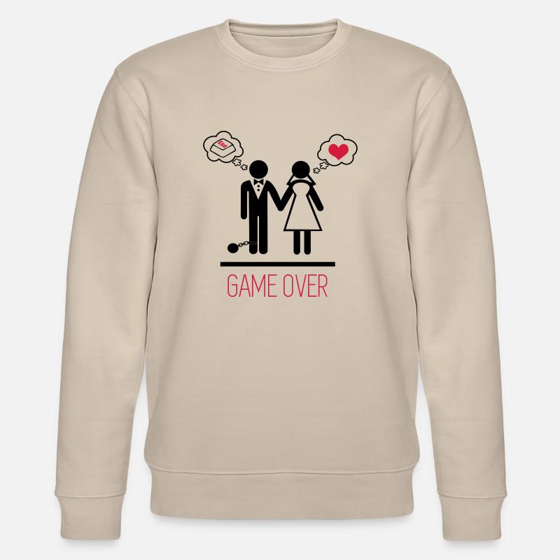 Game over - Junggesellenabschied,Junggesellinnenab - Stanley/Stella Unisex Bio-Sweatshirt CHANGER  - Beige