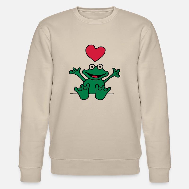 heart_frog_1220113c_b - Sweat bio CHANGER Stanley/Stella Unisexe - beige