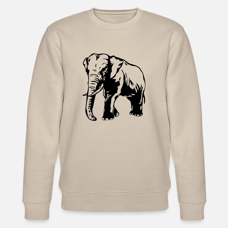 African Elephant - Stanley/Stella Unisex Bio-Sweatshirt CHANGER - Beige