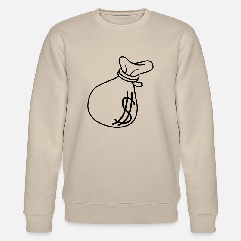 Dollar Symbol Geld Sack - Stanley/Stella Unisex Bio-Sweatshirt CHANGER  - Beige