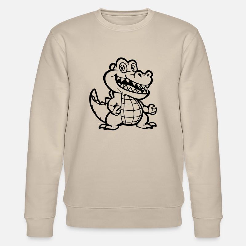 krokodil tier comic - Stanley/Stella Unisex Bio-Sweatshirt CHANGER  - Beige
