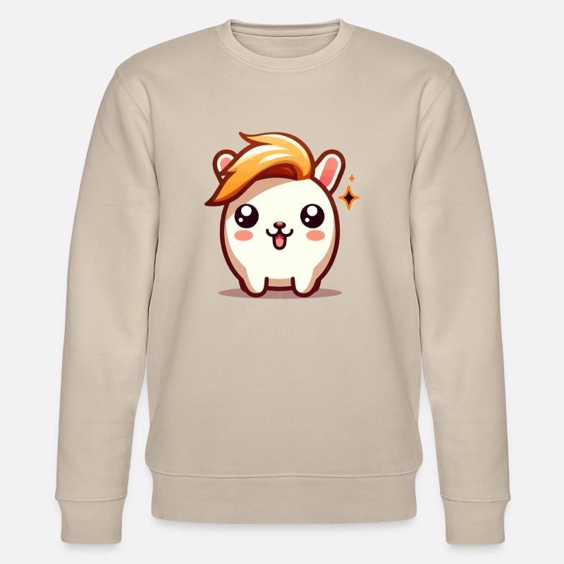 Hamster mignon avec coiffure - Sweat bio CHANGER Stanley/Stella Unisexe - beige