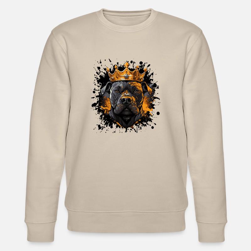 hund boxer - Stanley/Stella Unisex Bio-Sweatshirt CHANGER  - Beige