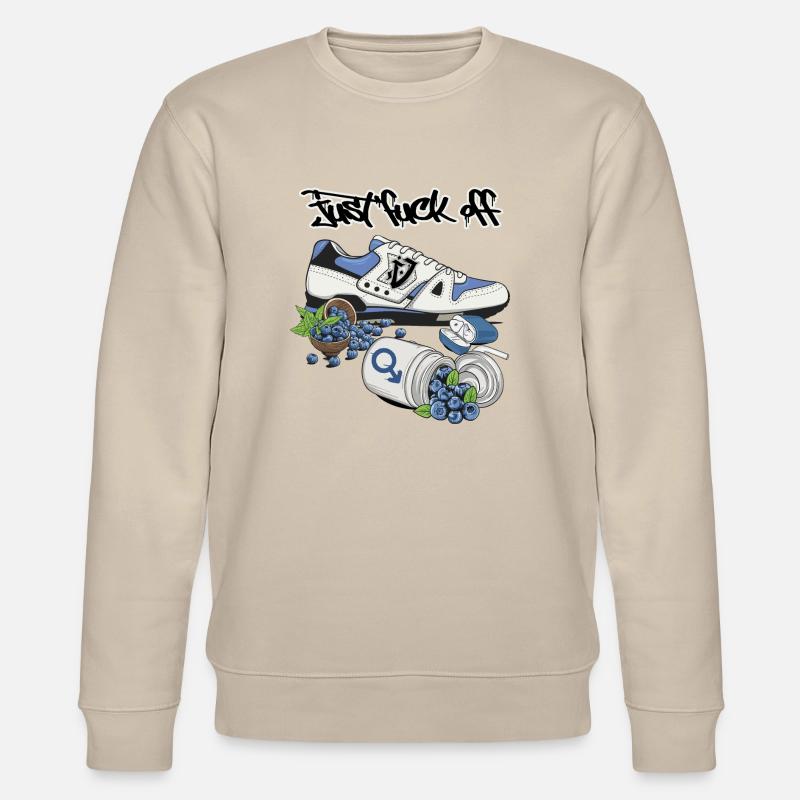 Sneaker (blau) // Illustration - Stanley/Stella Unisex Bio-Sweatshirt CHANGER  - Beige