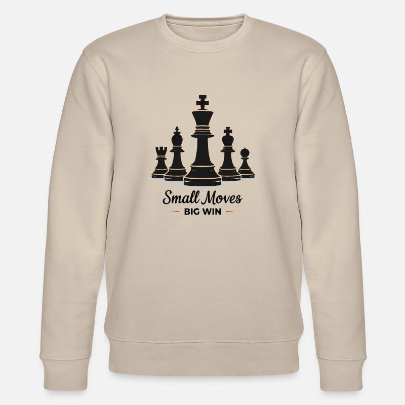 Schach small moves Big WIN - Stanley/Stella Unisex Bio-Sweatshirt CHANGER  - Beige