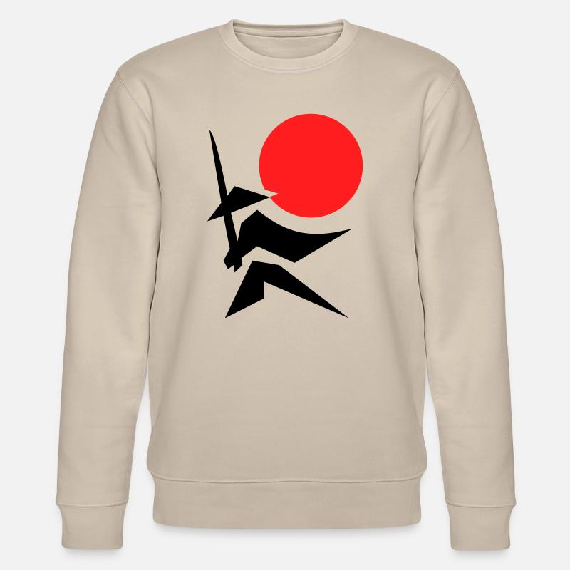 Image abstraite avec samouraï rouge noir - Sweat bio CHANGER Stanley/Stella Unisexe - beige