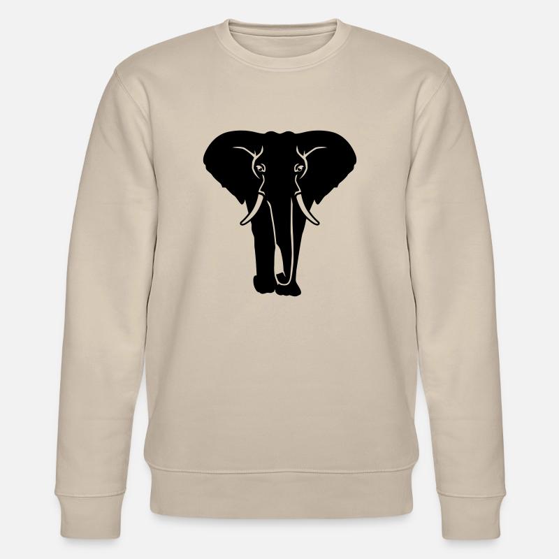 Elefant - Stanley/Stella Unisex Bio-Sweatshirt CHANGER  - Beige