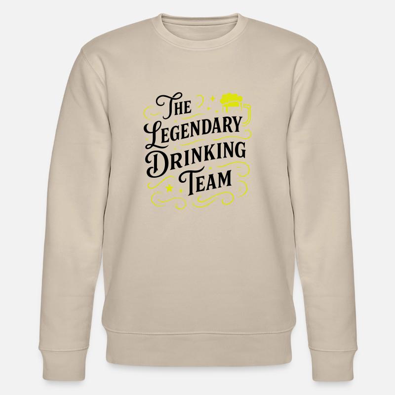 Drinking Team Spruch - Stanley/Stella Unisex Bio-Sweatshirt CHANGER  - Beige