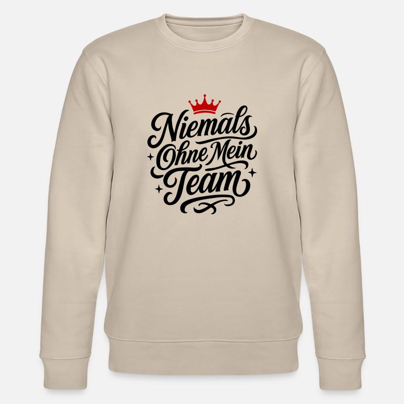 Mein Team Spruch - Stanley/Stella Unisex Bio-Sweatshirt CHANGER  - Beige