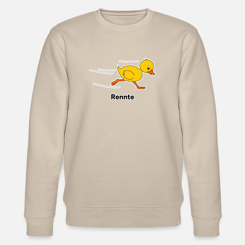Eine rennende Ente - eine Rennte - Stanley/Stella Unisex Bio-Sweatshirt CHANGER  - Beige