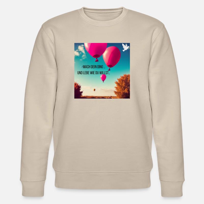 Luftballon Geschenkidee - Stanley/Stella Unisex Bio-Sweatshirt CHANGER  - Beige
