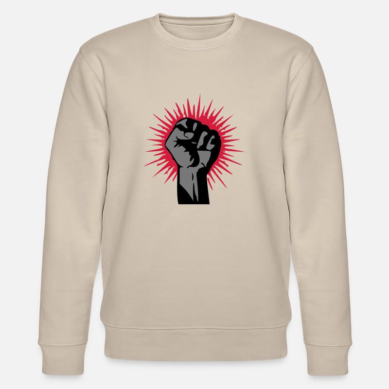 faust / fist - Stanley/Stella Unisex Bio-Sweatshirt CHANGER  - Beige