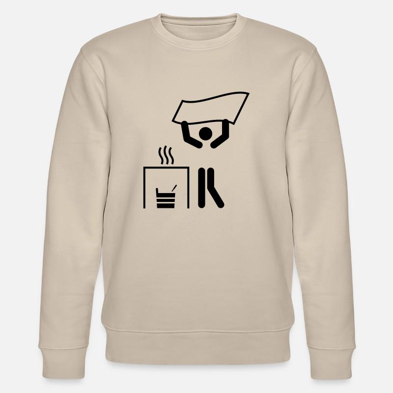 Piktogramm Aufguss Wedeln einzeln - Stanley/Stella Unisex Bio-Sweatshirt CHANGER  - Beige