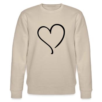 heart - Sweat bio CHANGER Stanley/Stella Unisexe - beige - Devant - Nik (191cm) & Marisol (170cm)