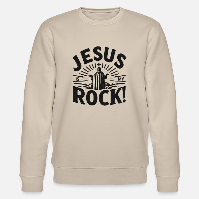 Jésus est mon rocher - Sweat bio CHANGER Stanley/Stella Unisexe - beige
