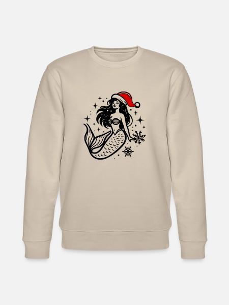 Mermaid Christmas - Stanley/Stella CHANGER Unisex Organic Sweatshirt - beige