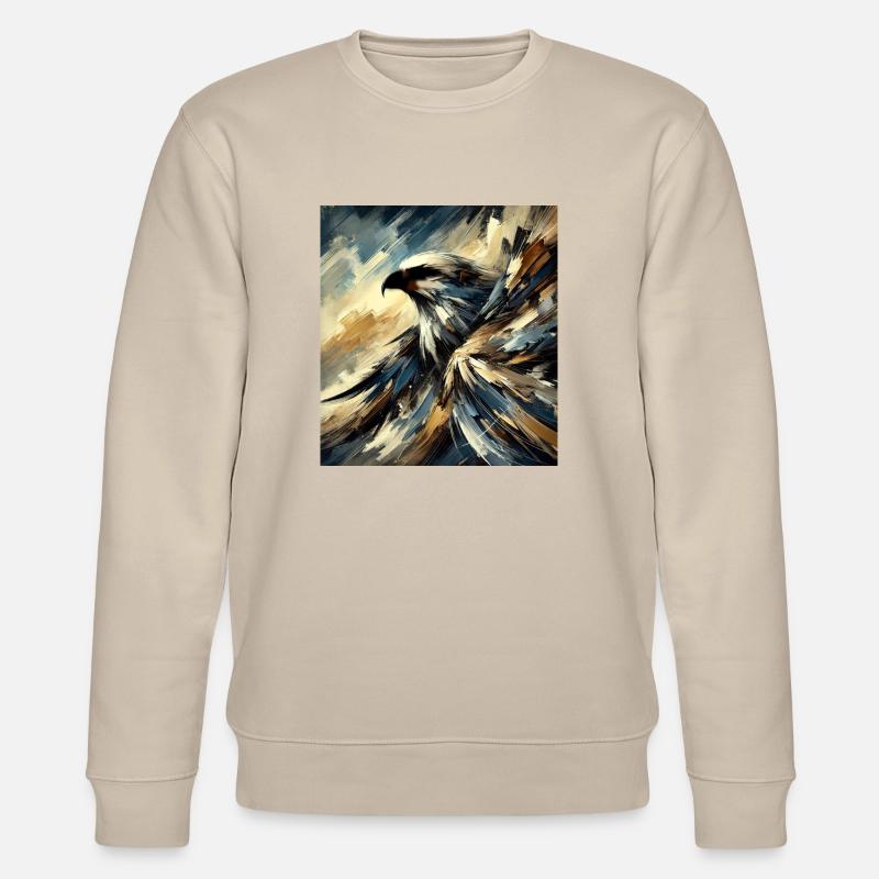 Abstract Eagle - Stanley/Stella CHANGER Unisex Organic Sweatshirt - beige