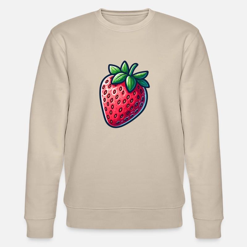 Fraise fruit - Sweat bio CHANGER Stanley/Stella Unisexe - beige
