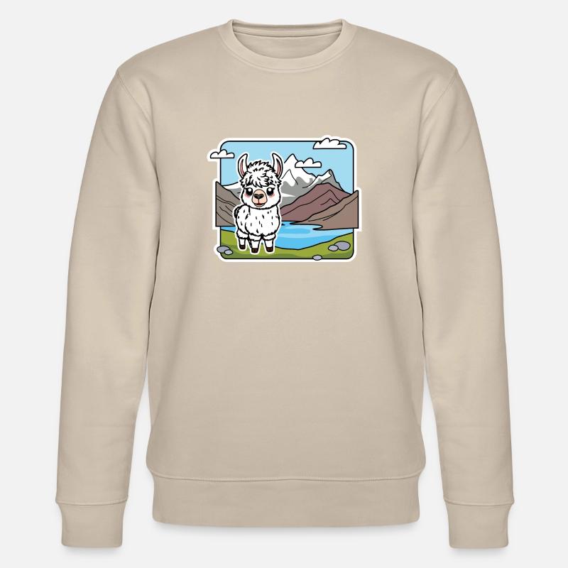 So ein niedliches Alpaka! Oder ist es ein Lama? - Stanley/Stella Unisex Bio-Sweatshirt CHANGER  - Beige