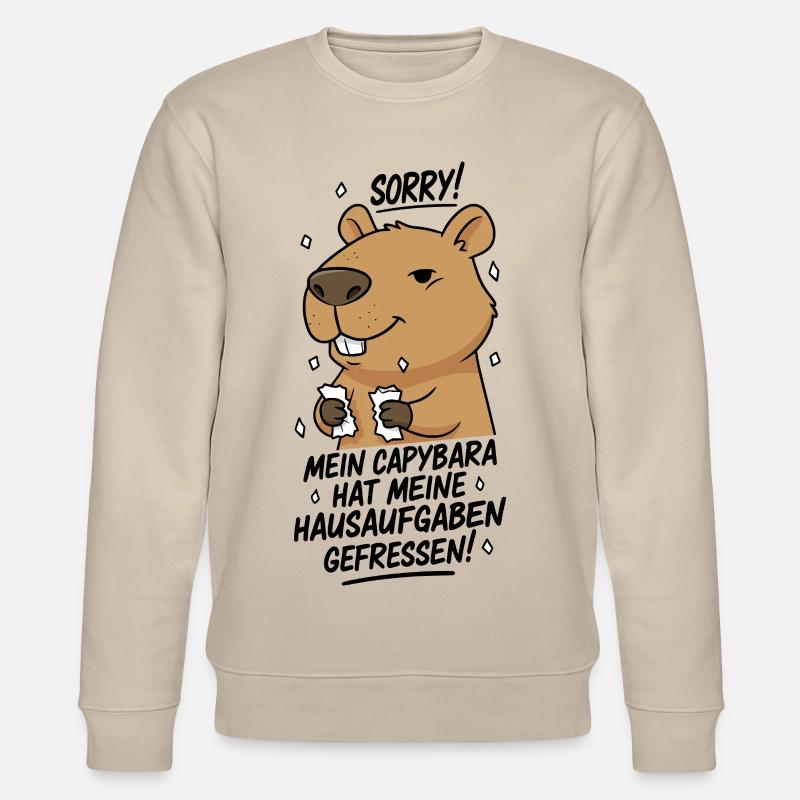 Pardon! Capybara a mangé mes devoirs - Sweat bio CHANGER Stanley/Stella Unisexe - beige