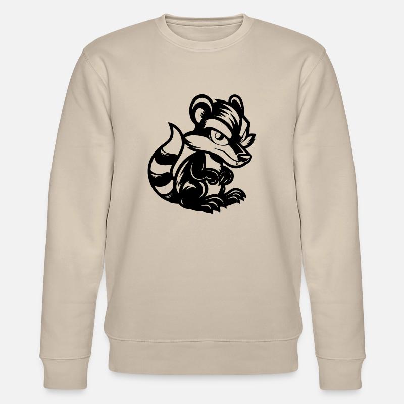 Skunk Comic - Stanley/Stella CHANGER Unisex Organic Sweatshirt - beige