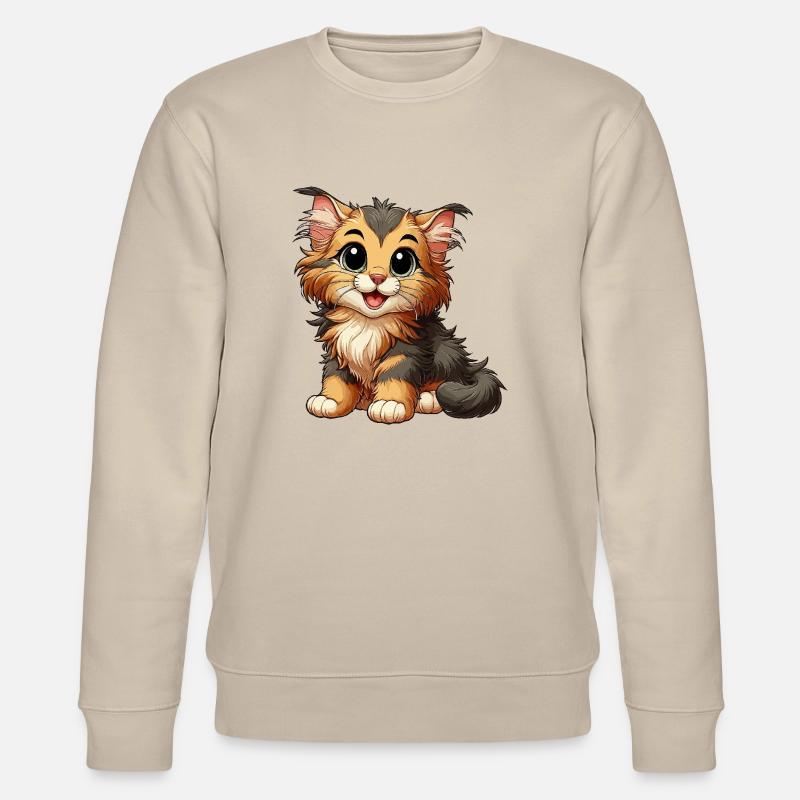 Main Coon Katzenbaby - Stanley/Stella Unisex Bio-Sweatshirt CHANGER  - Beige