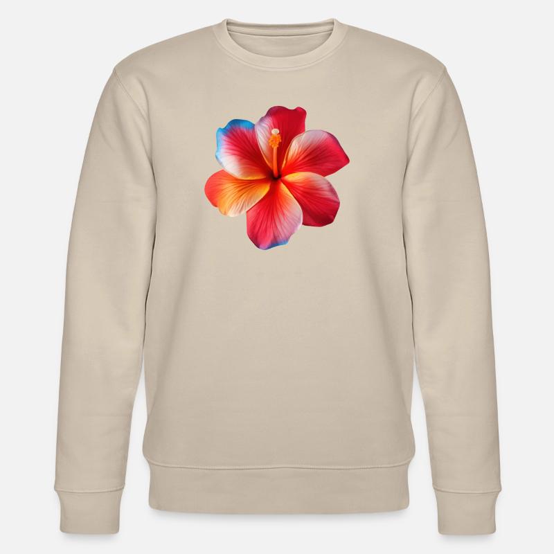 Hibiskus Hawaii Blume - Stanley/Stella Unisex Bio-Sweatshirt CHANGER  - Beige