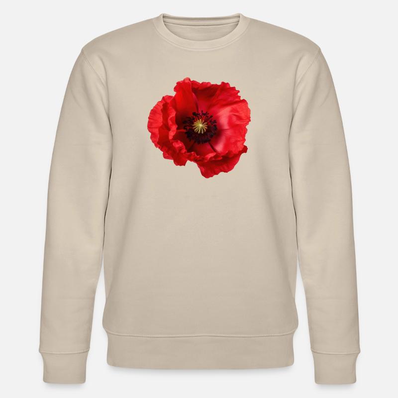 Mohnblume - Stanley/Stella Unisex Bio-Sweatshirt CHANGER  - Beige
