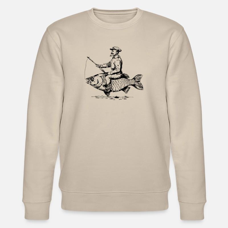 Angler Angeln - Stanley/Stella Unisex Bio-Sweatshirt CHANGER - Beige
