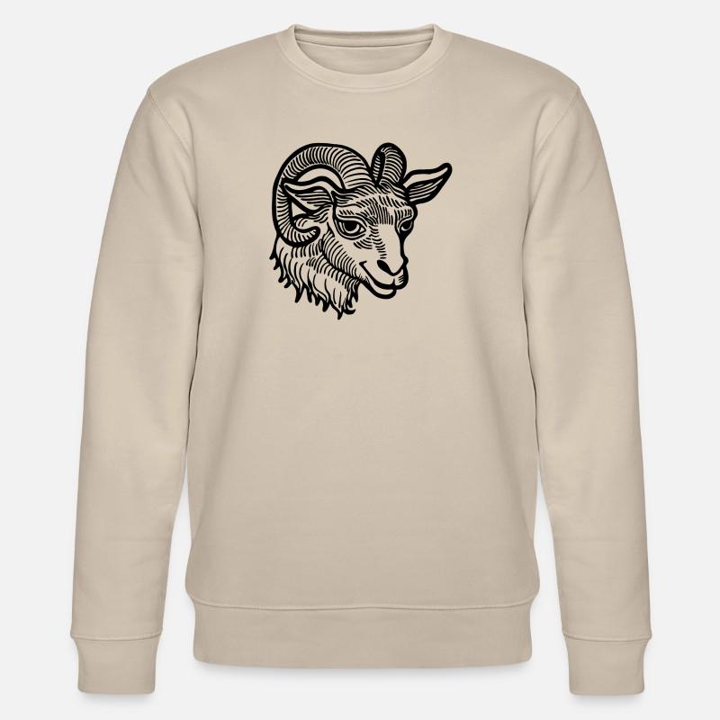 Steinbock Ziege - Stanley/Stella Unisex Bio-Sweatshirt CHANGER  - Beige