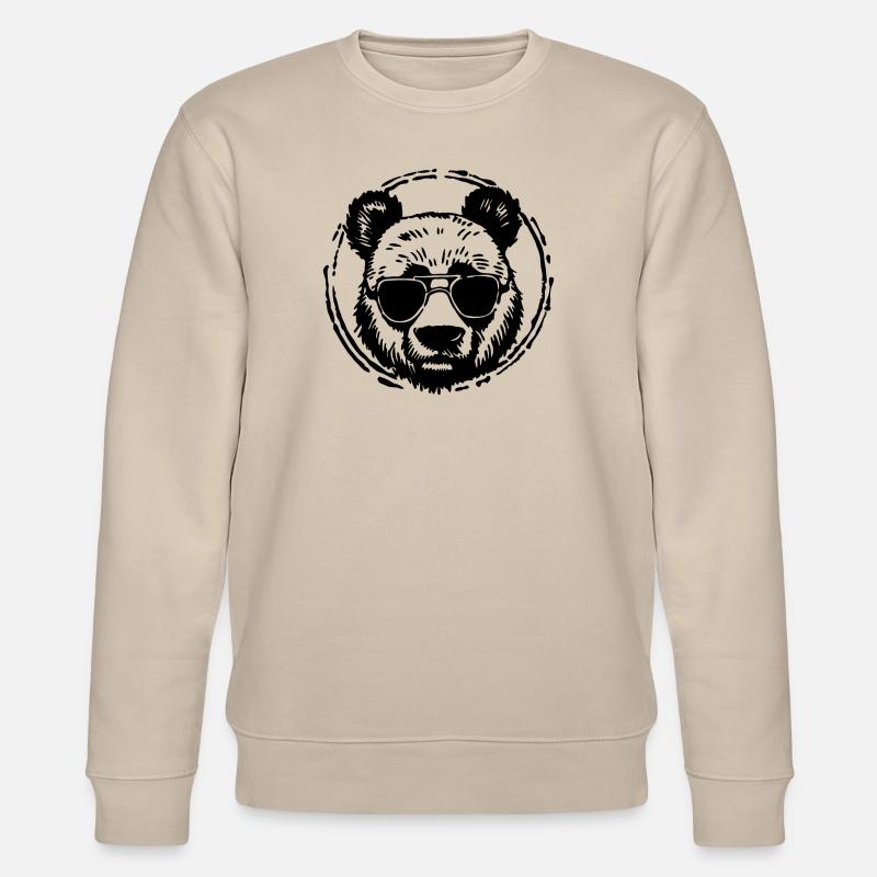 Panda Pandabär - Stanley/Stella Unisex Bio-Sweatshirt CHANGER  - Beige