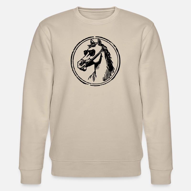 Cheval Chevaux Tête de cheval - Sweat bio CHANGER Stanley/Stella Unisexe - beige