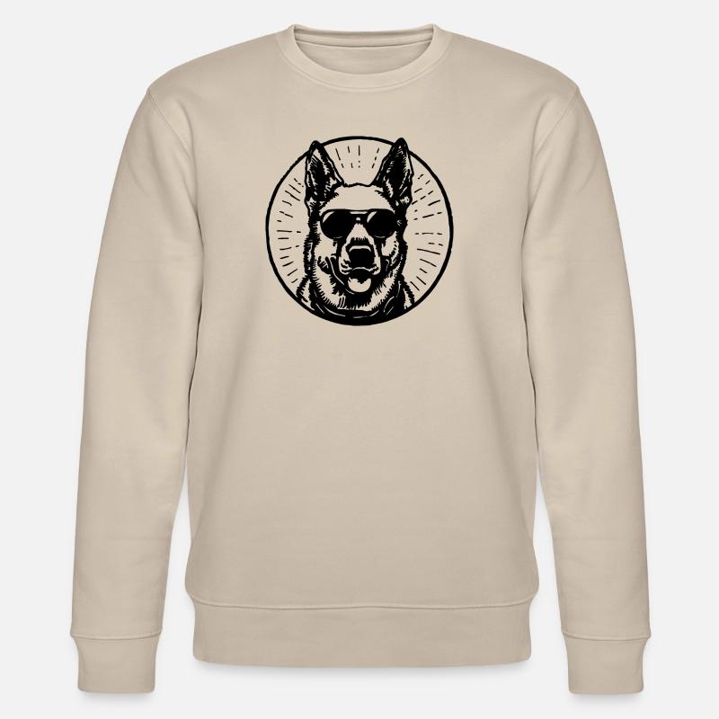 Schäferhund Hund Hundekopf - Stanley/Stella Unisex Bio-Sweatshirt CHANGER  - Beige