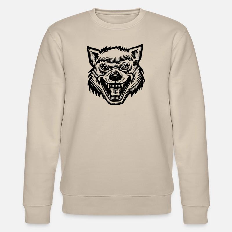Wolf - Stanley/Stella Unisex Bio-Sweatshirt CHANGER  - Beige