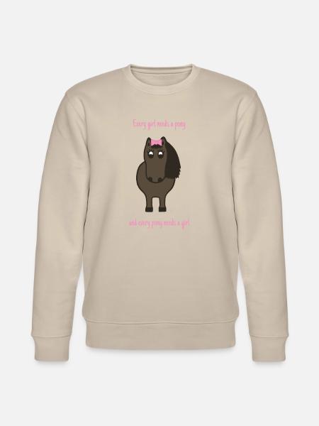 Every girl needs a pony - Stanley/Stella Unisex Bio-Sweatshirt CHANGER - Beige
