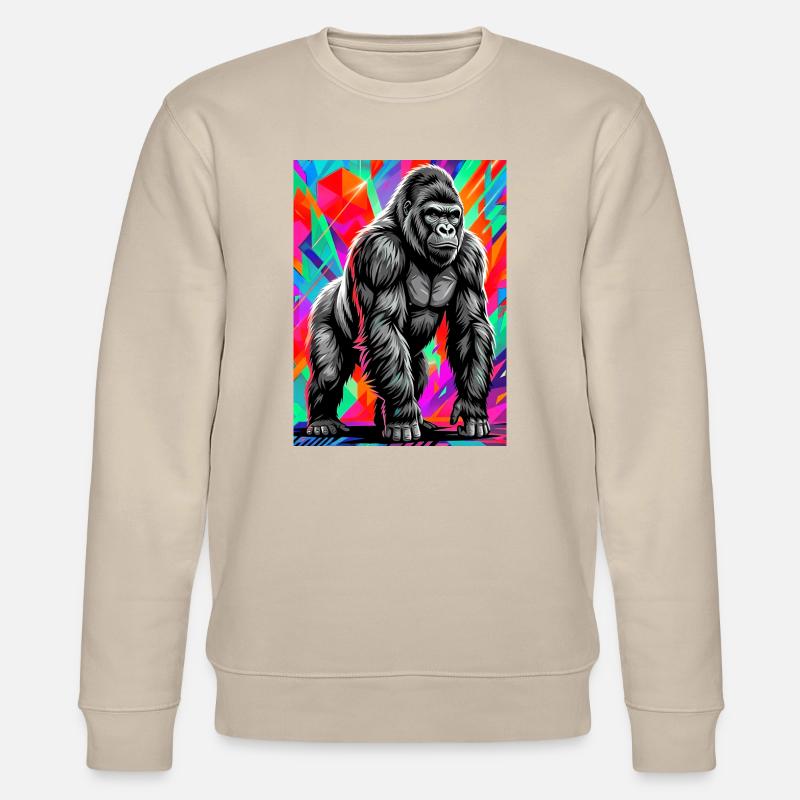 Gorilla - Stanley/Stella Unisex Bio-Sweatshirt CHANGER  - Beige
