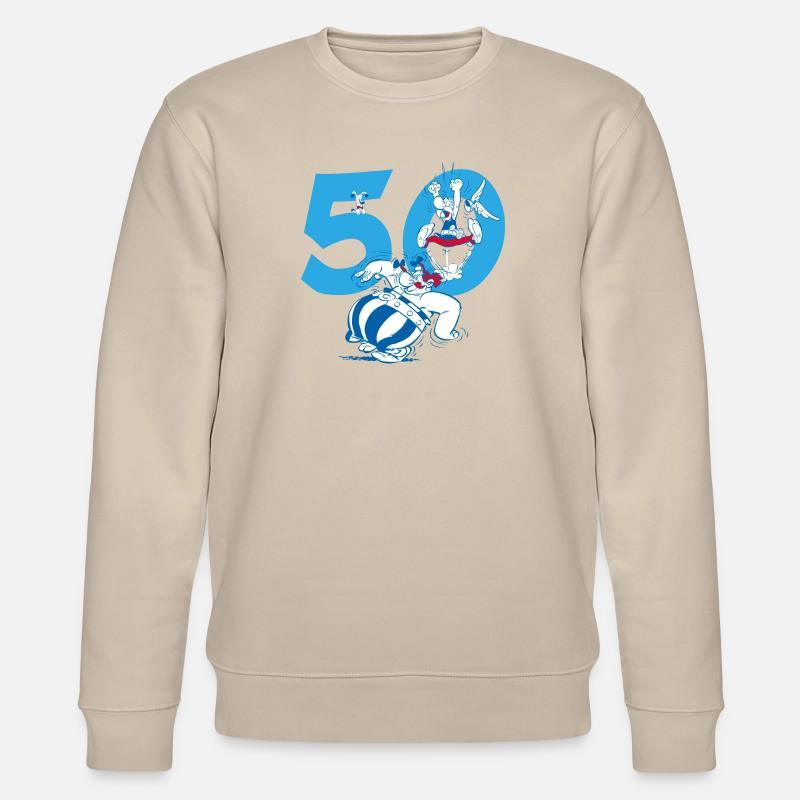 Asterix & Obelix 50th Birthday Design - Stanley/Stella CHANGER Unisex Organic Sweatshirt - beige