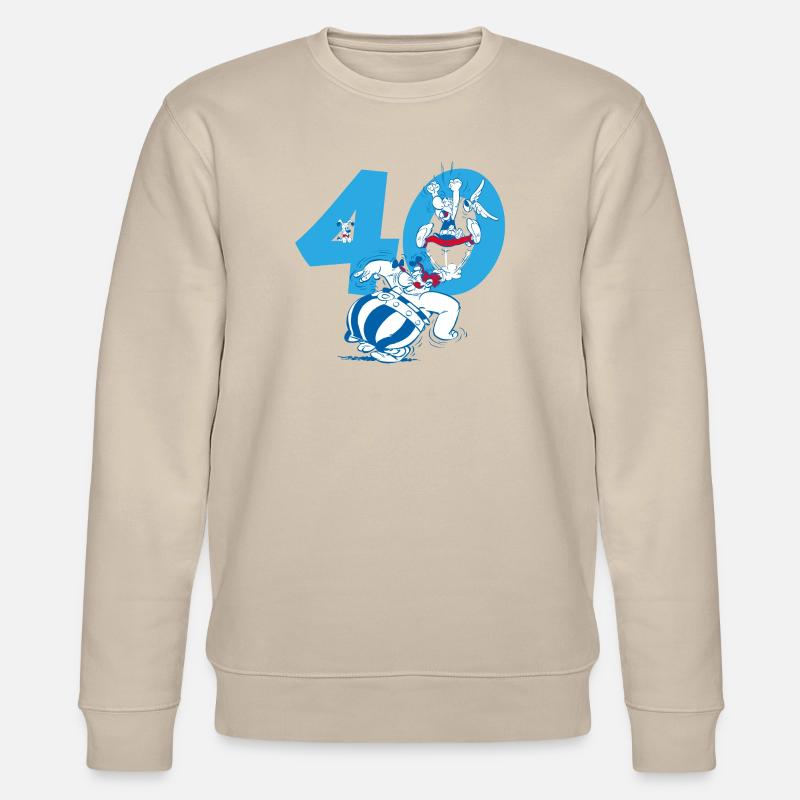 Asterix & Obelix 40th Birthday Design - Stanley/Stella CHANGER Unisex Organic Sweatshirt - beige